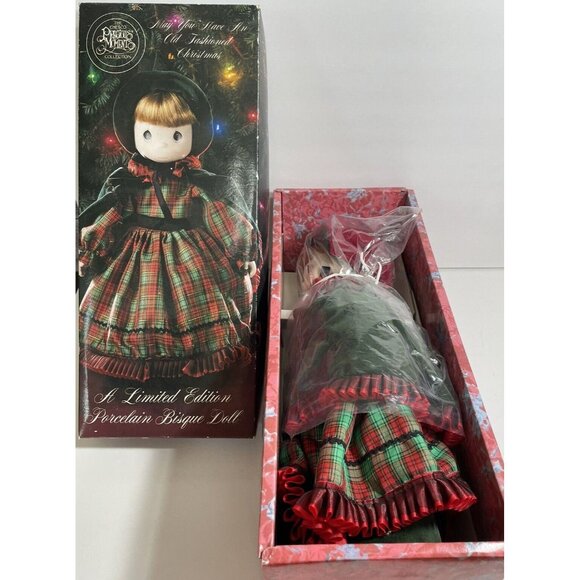 Precious Moments ENESCO Bisque Doll May You Have An Old Fashioned Christmas 91 - Picture 11 of 12